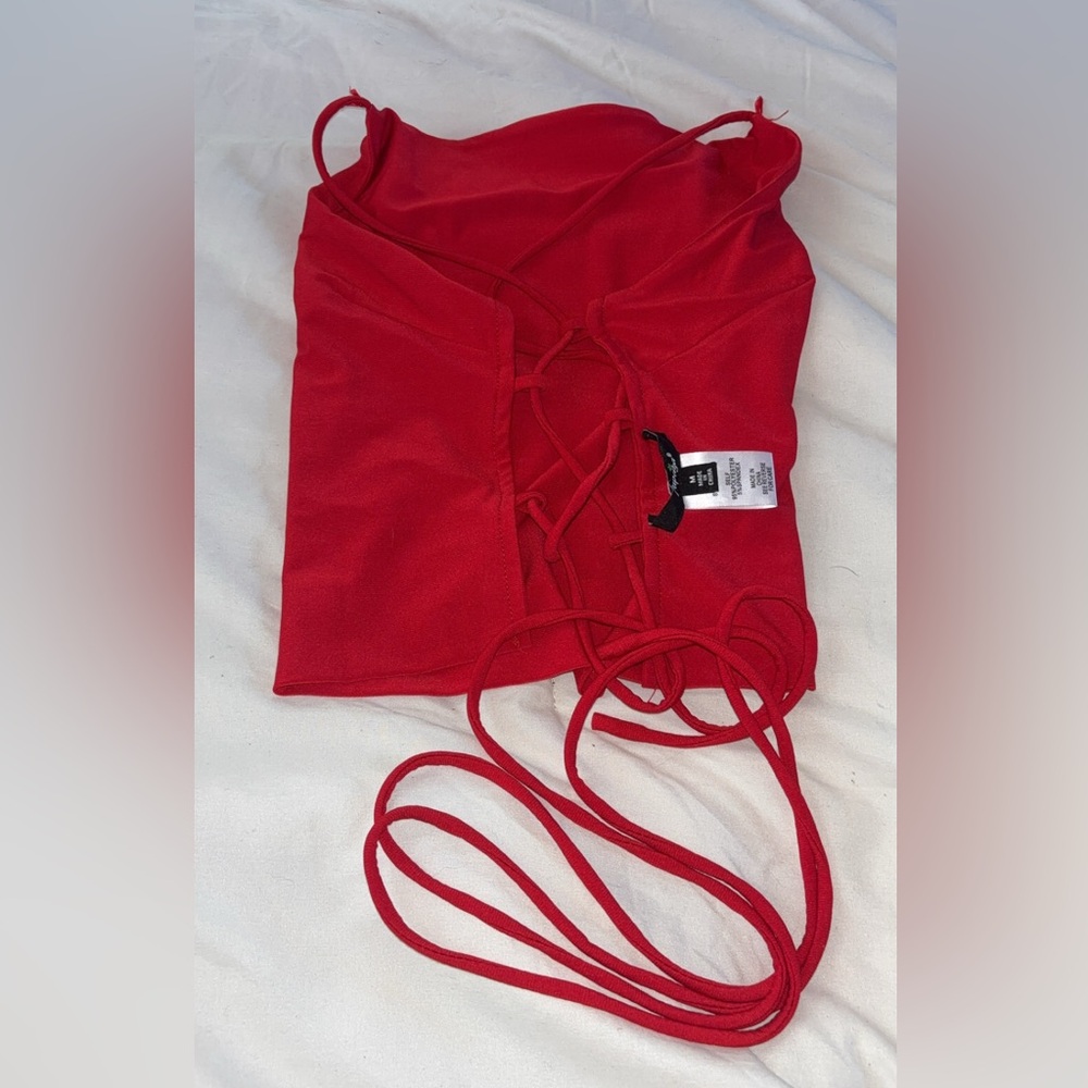 🎁2 for $5🎁 Red Tie Back Crop Top